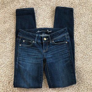 American Eagle Slim Bootcut Dark Wash Blue Jeans 0 Regular